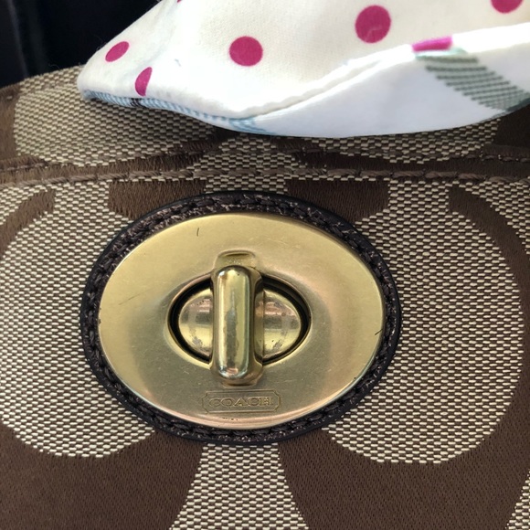 Coach Signature Hampton Madeline Satchel w/ Scarf - Picture 4 of 8